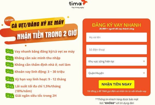 Cách đăng ký vay tiền tima Cách đăng ký vay tiền tima