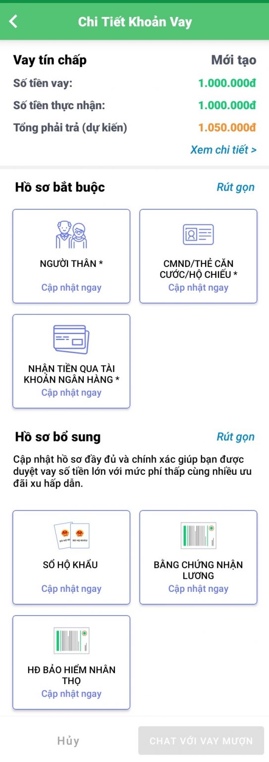 Cập nhật th&ocirc;ng tin c&aacute; nh&acirc;n