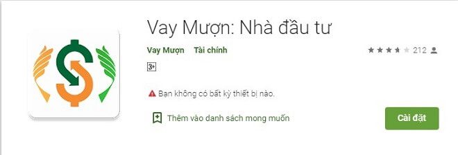 Ứng dụng nh&agrave; đầu tư của Vay Mượn
