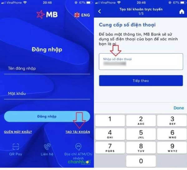 Đăng k&yacute; t&agrave;i khoản MB Bank Online